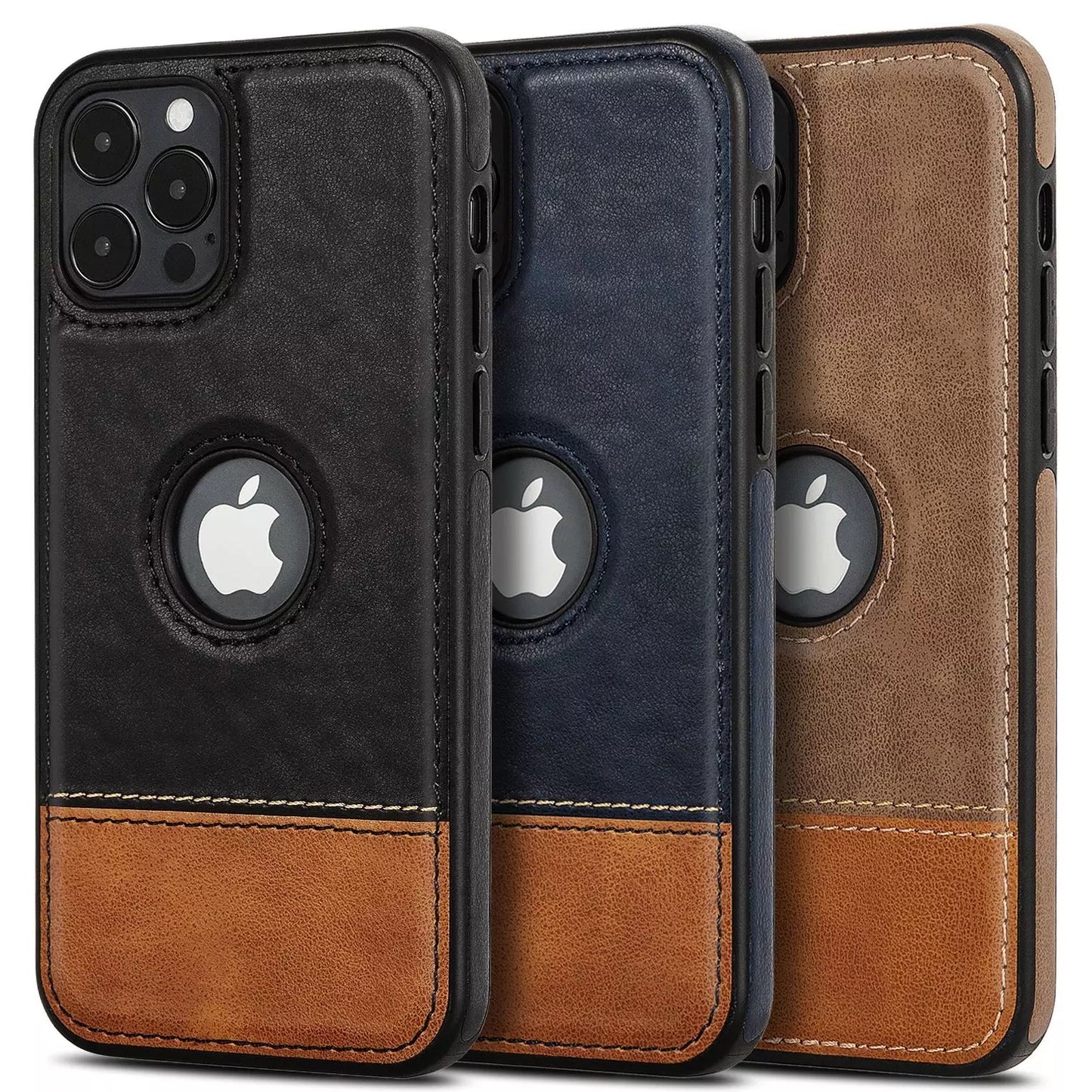 Leather Two-Toned Case for iPhone