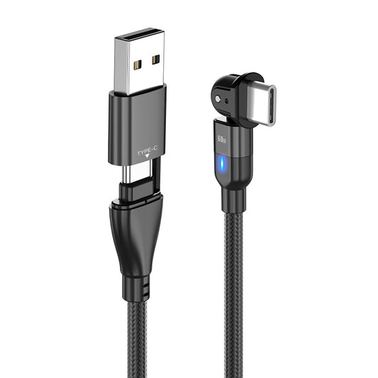 2-in-1 USB-C Cable with Swivel Head